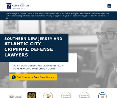 Law Offices of John J. Zarych | Atlantic City Criminal Defense Lawyers