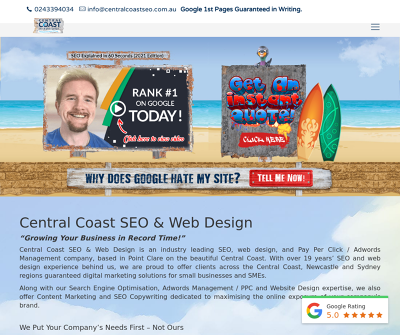 Central Coast SEO & Web Design
