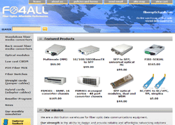 On-line warehouse of fiber optic networking equipment - Fiber Optic for All