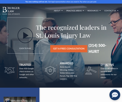 Welcome to Burger Law - Missouri and Illinois Personal Injury Lawyers