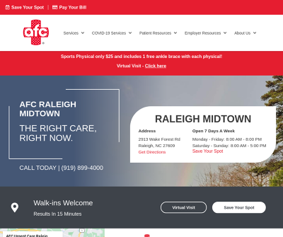 AFC Urgent Care Raleigh Midtown