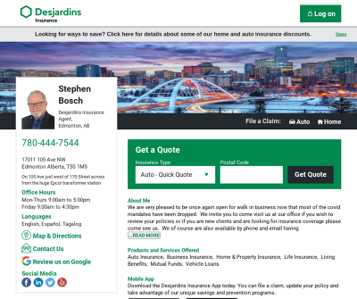 Stephen Bosch – Desjardins Insurance Agent