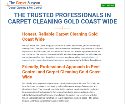 The Carpet Surgeon Gold Coast, Carpet Cleaning and Pest Control Services