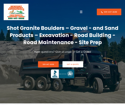 Newport Equipment: Rock and Gravel Products and Excavation