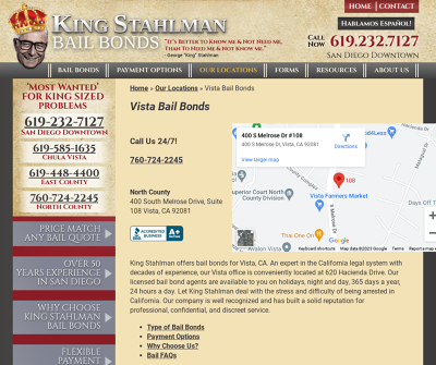 King Stahlman Bail Bonds Vista