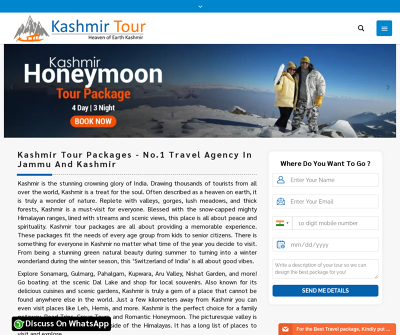 Kashmir Tour Packages | Kashmir Tour | Kashmir Packages| 