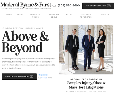 Maderal Byrne & Furst PLLC Accident, Injury, Wrongful Death, Class Action & Criminal Trial Lawyers