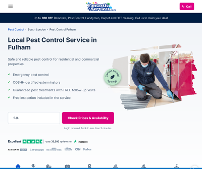Fantastic Services Local Pest Control Service in Fulham