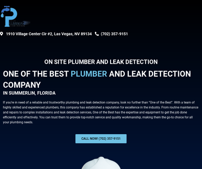 On Site Plumber & Leak Detection Summerlin NV