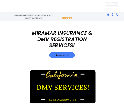 Miramar Insurance & DMV Registration Services