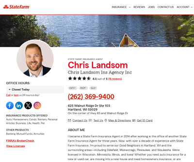 chrislandsomstatefarminsuranceagent