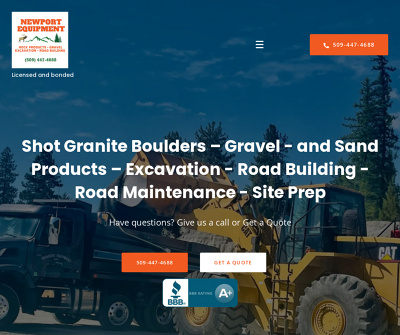 Newport Equipment: Rock & Gravel Products and Excavation
