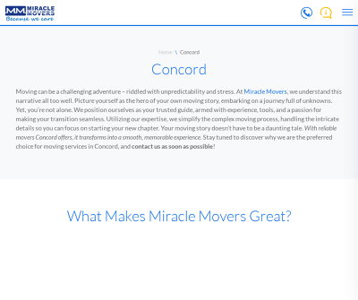 Miracle Movers Concord