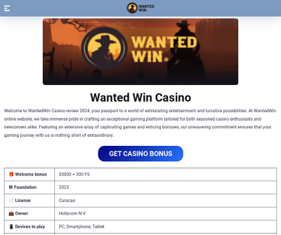 Wanted Win Casino