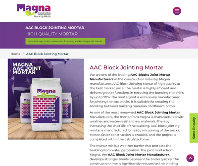 AAC Block Jointing Mortar Manufacturers