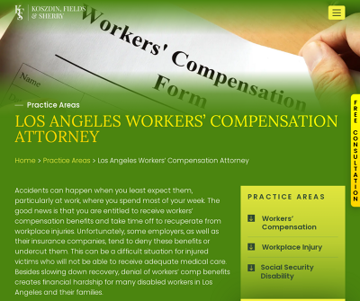 Los Angeles Workers Compensation Attorney