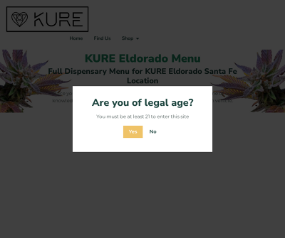 KURE Eldorado Menu