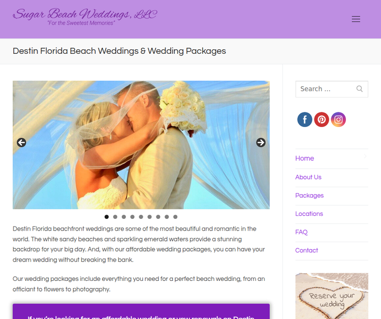 Destination Beach Weddings in Destin, FL