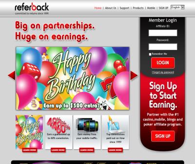 Referback online affiliate program