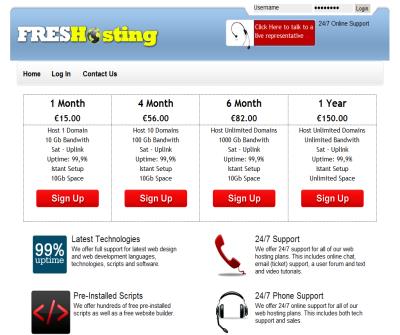 Freshosting -  Cheap & Realible web hosting provider