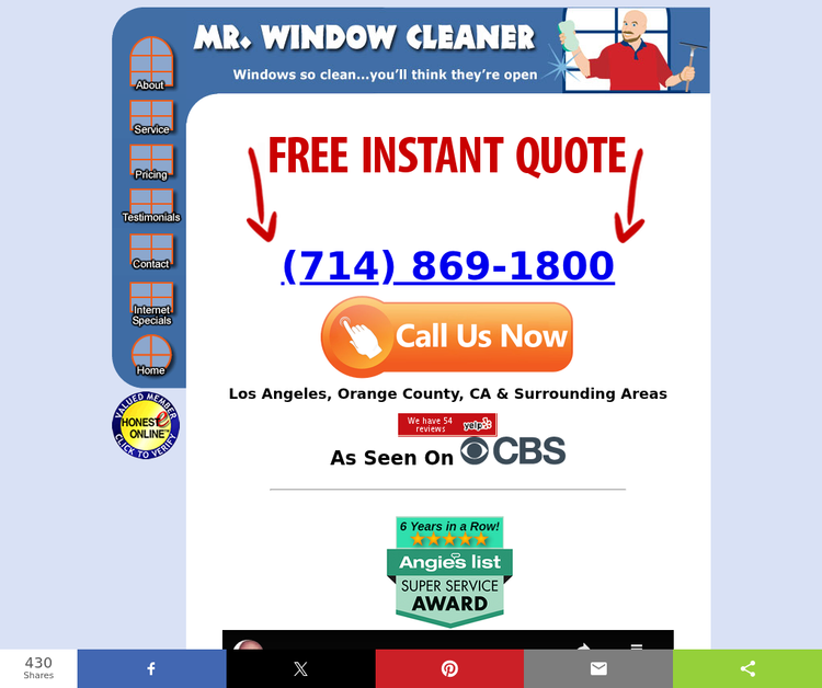 Mr. Window Cleaner Window Cleaning Service
