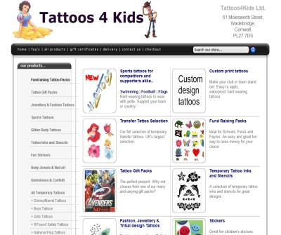Kids tattoos, children's temporary tattoos, children transfer removable tatoos and party stickers