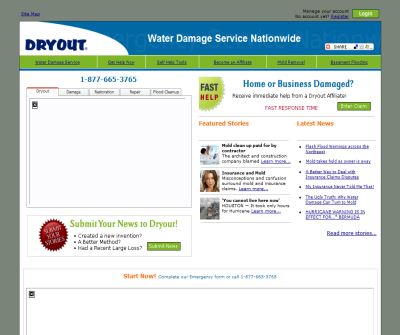 Water Damage, Water Damage Services, Water Damage Restoration, Flood, Sewage Cleanup , Mold , Mildew Removal, Dryout Inc.