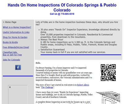 Hands On Home Inspections Of Colorado Springs & Pueblo Colorado  (719) 685-5018