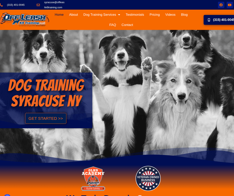 Off Leash K9 Training, Syracuse