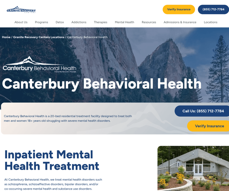 Canterbury Behavioral Health - Inpatient Mental Health Treatment