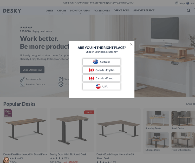Desky - Showroom