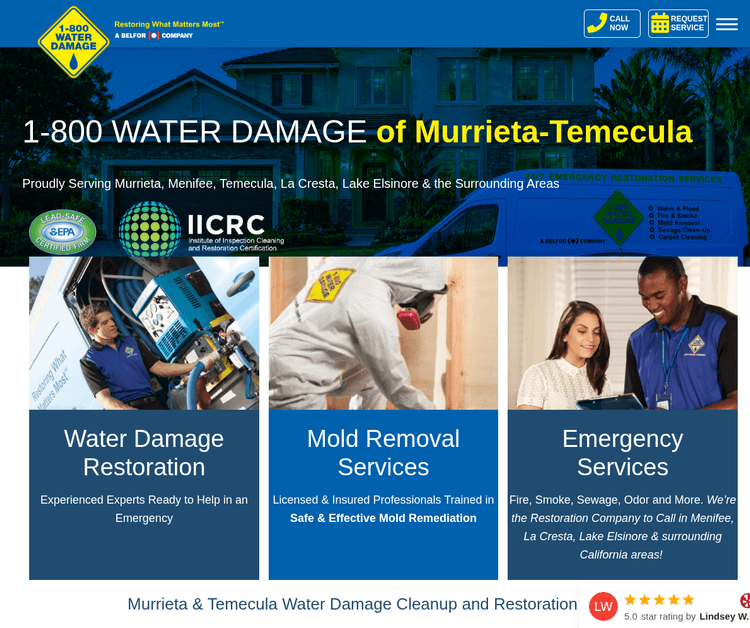 1-800 WATER DAMAGE of Murrieta/Temecula