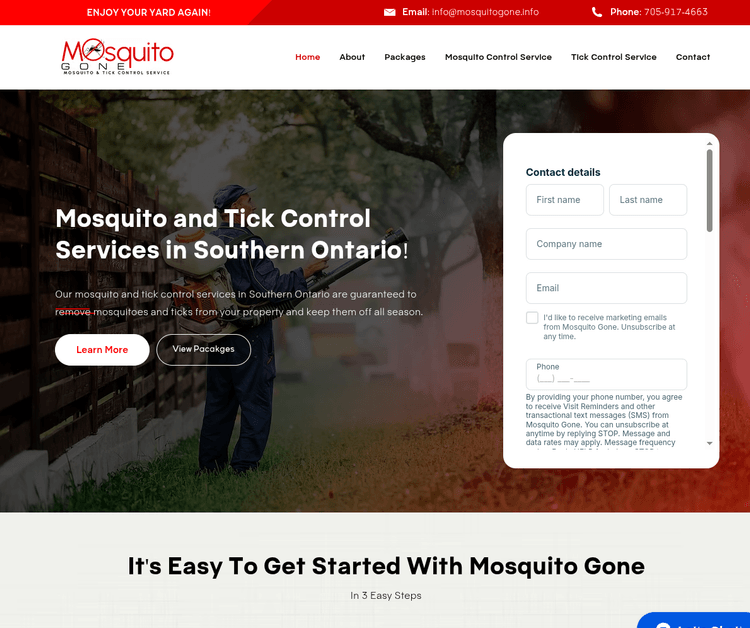 Mosquito & Tick Control Services in Southern Ontario