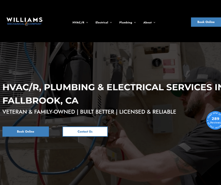 Veteran & Family Owned HVAC/R, Plumbing & Electrical Services in Fallbrook, CA