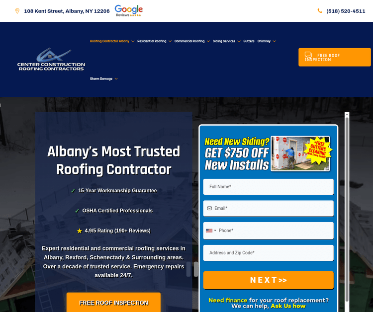 Center Construction Roofing