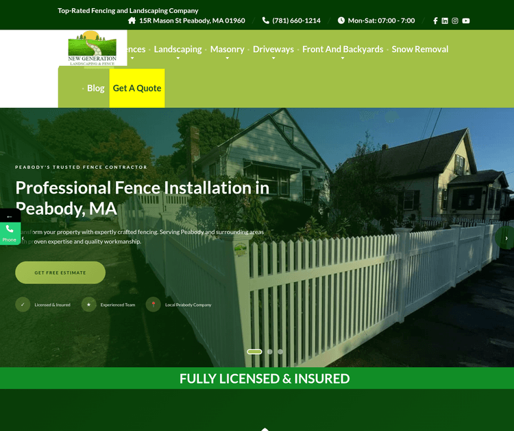 Leading Fencing & Landscaping Services in Peabody, MA