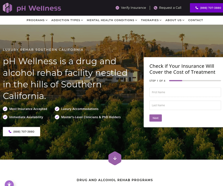 pH Wellness Alcohol and Drug Rehab Orange County