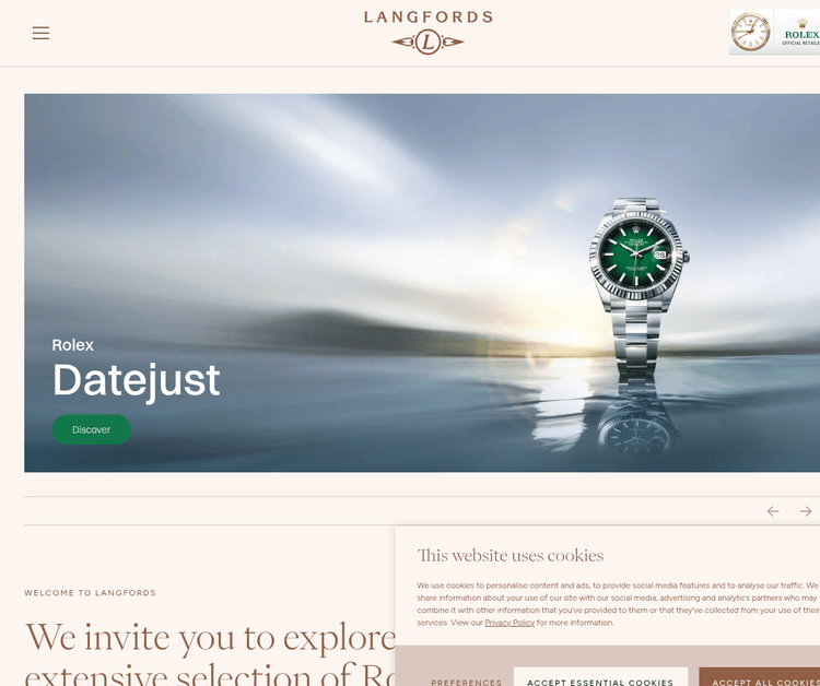 Rolex Boutique - Langfords Jewellers