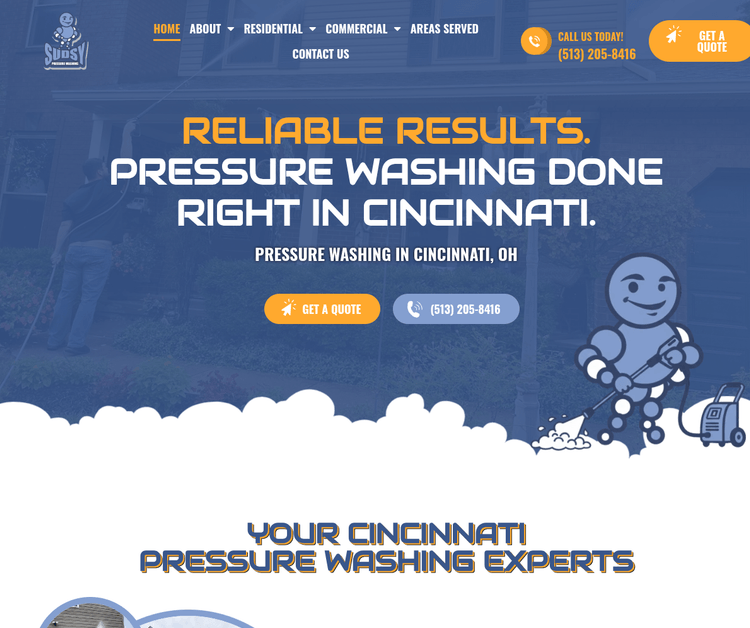 Sudsy Pressure Washing