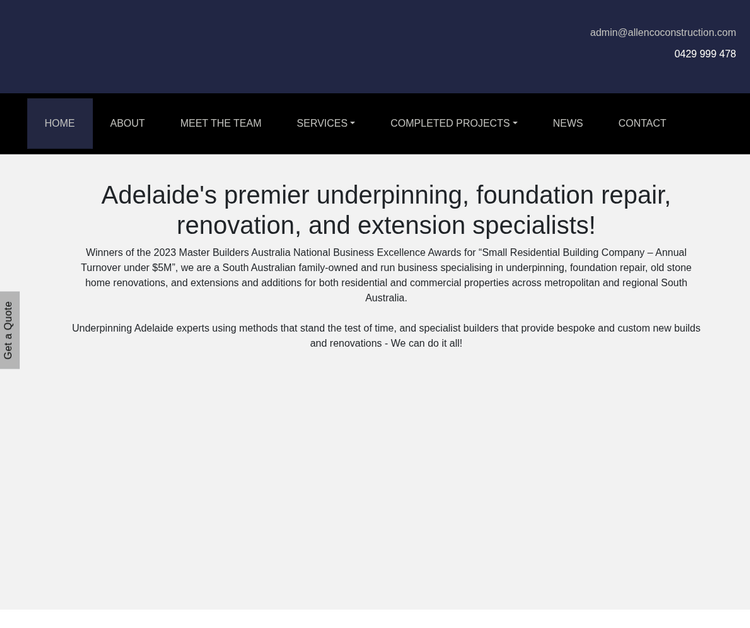 Premier Underpinning and Renovation Specialists in Adelaide