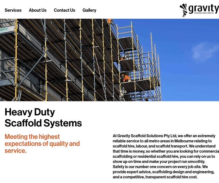Gravity Scaffolds
