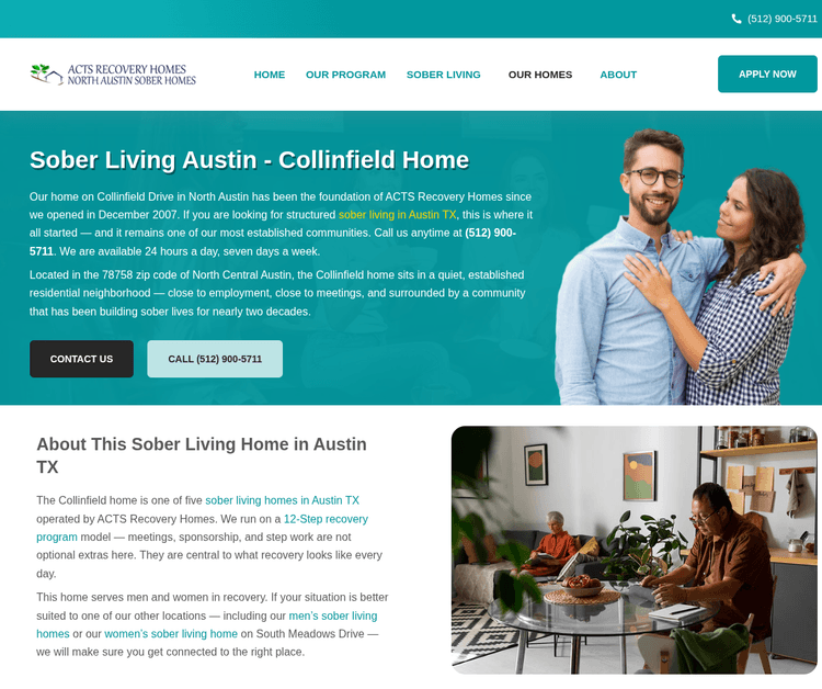 ACTS Collinfield Sober Living Austin