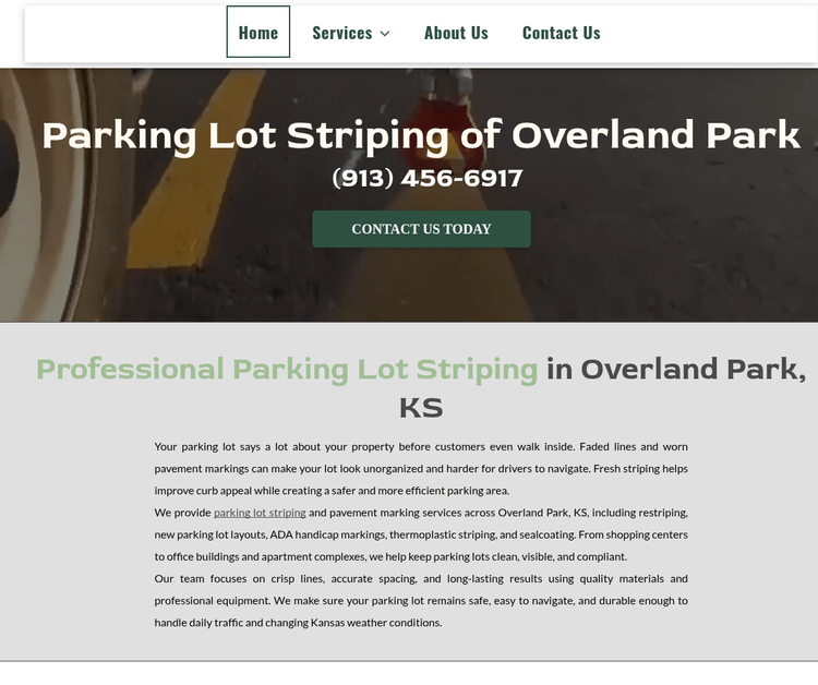 Parking Lot Striping of Overland Park