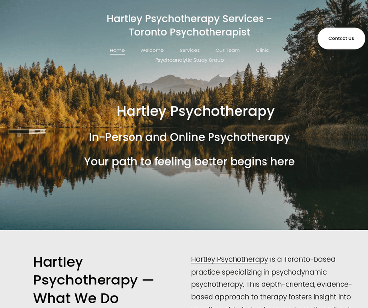 Hartley Psychotherapy - Toronto Psychotherapist