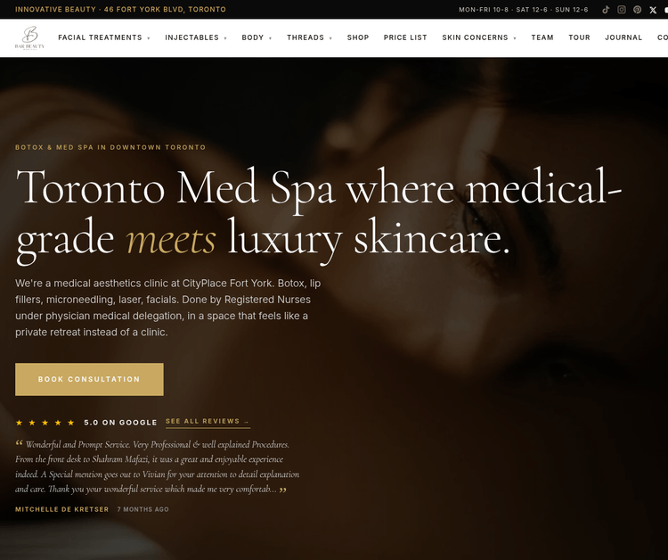 Bar Beauty Medical Injections & Facials | Botox Toronto
