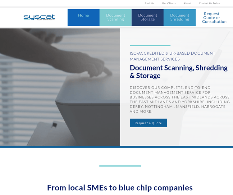 Syscat – ISO Accredited Document Management Services