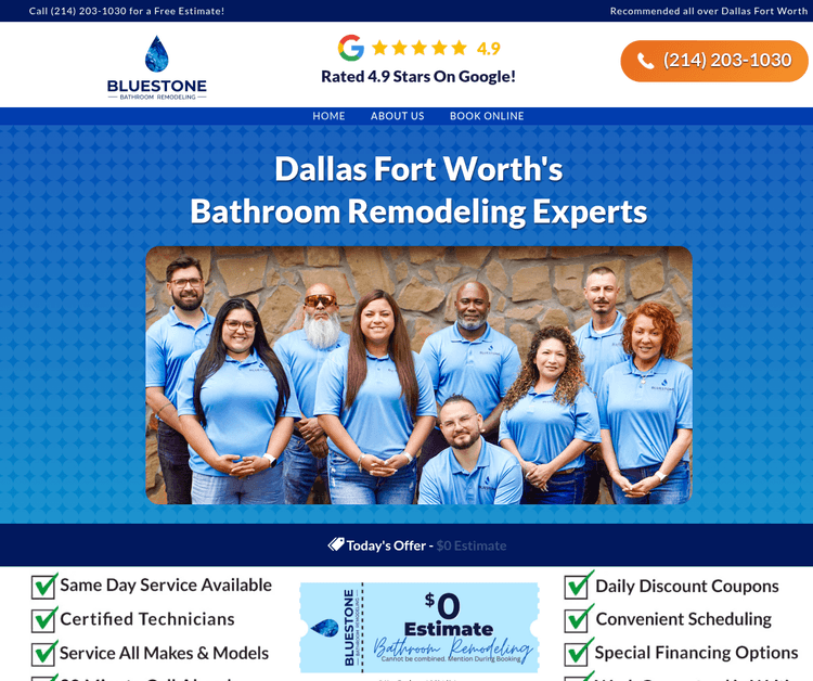 Bluestone Bathroom Remodeling
