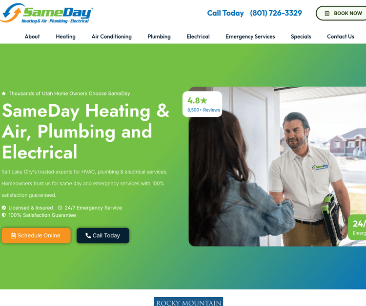 SameDay Heating & Air, Plumbing, and Electrical