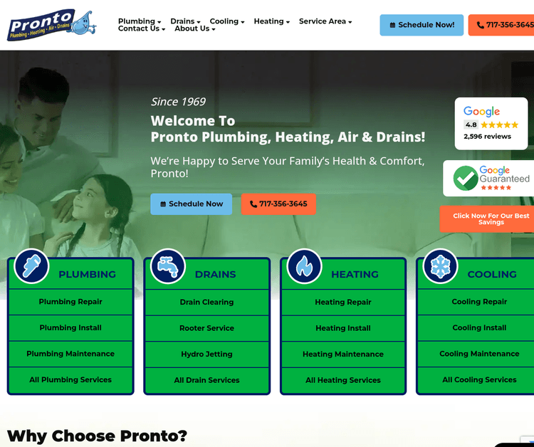 Pronto Plumbing Heating Air Drains