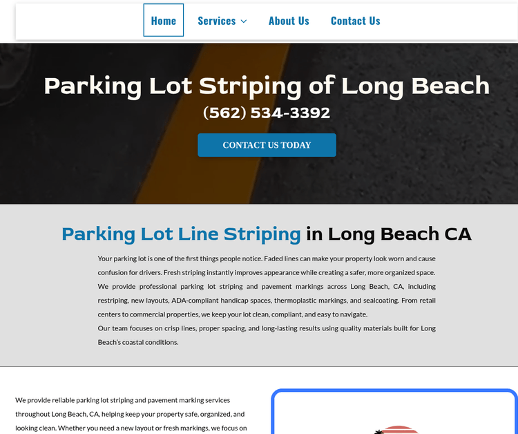 Parking Lot Striping of Long Beach